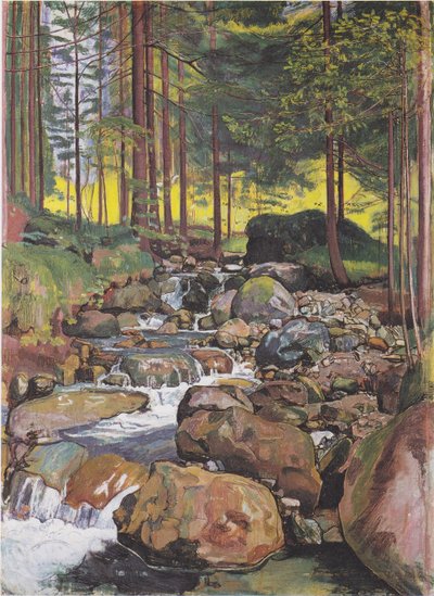 Wald mit Bergbach von Ferdinand Hodler